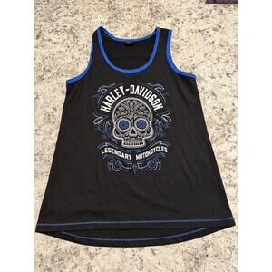 Women’s Harley Davidson Dia De Los Muertos/Outlaw (Blue Springs, MO) Tank Top L
